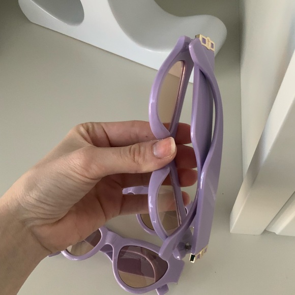 LES SPECS FANPLASTICO Cat Eye Orchid Lavender Women’s Sunglasses BRAND NEW - Picture 9 of 11